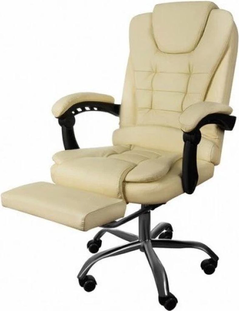 MALATEC 23287 Bürostuhl mit Fußstütze beige Produktbild 