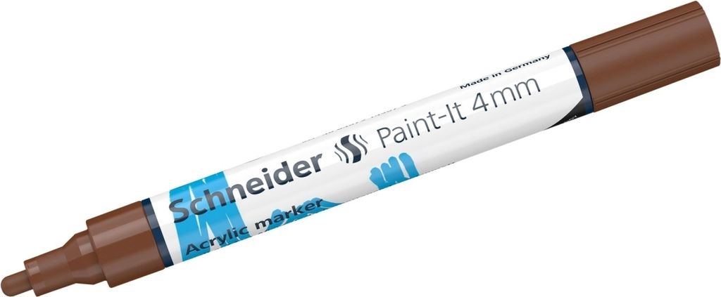 Acrylmarker Paint-It 320 4mm braun Packung mit 5 Stück