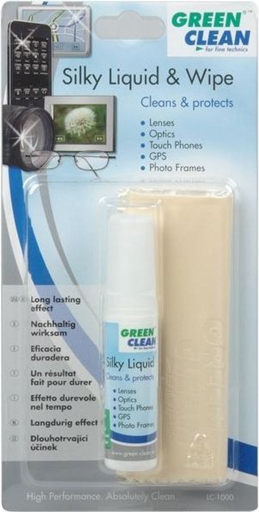 Green Clean LC-1000, Gerätreinigungs-Feucht-& Trockentücher, Objektive / Glas, 20 ml, 250 mm, 250 mm, 68,6 g