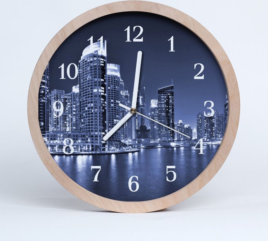 Holzuhr 20fi cm wanduhr - Stadtgebäude