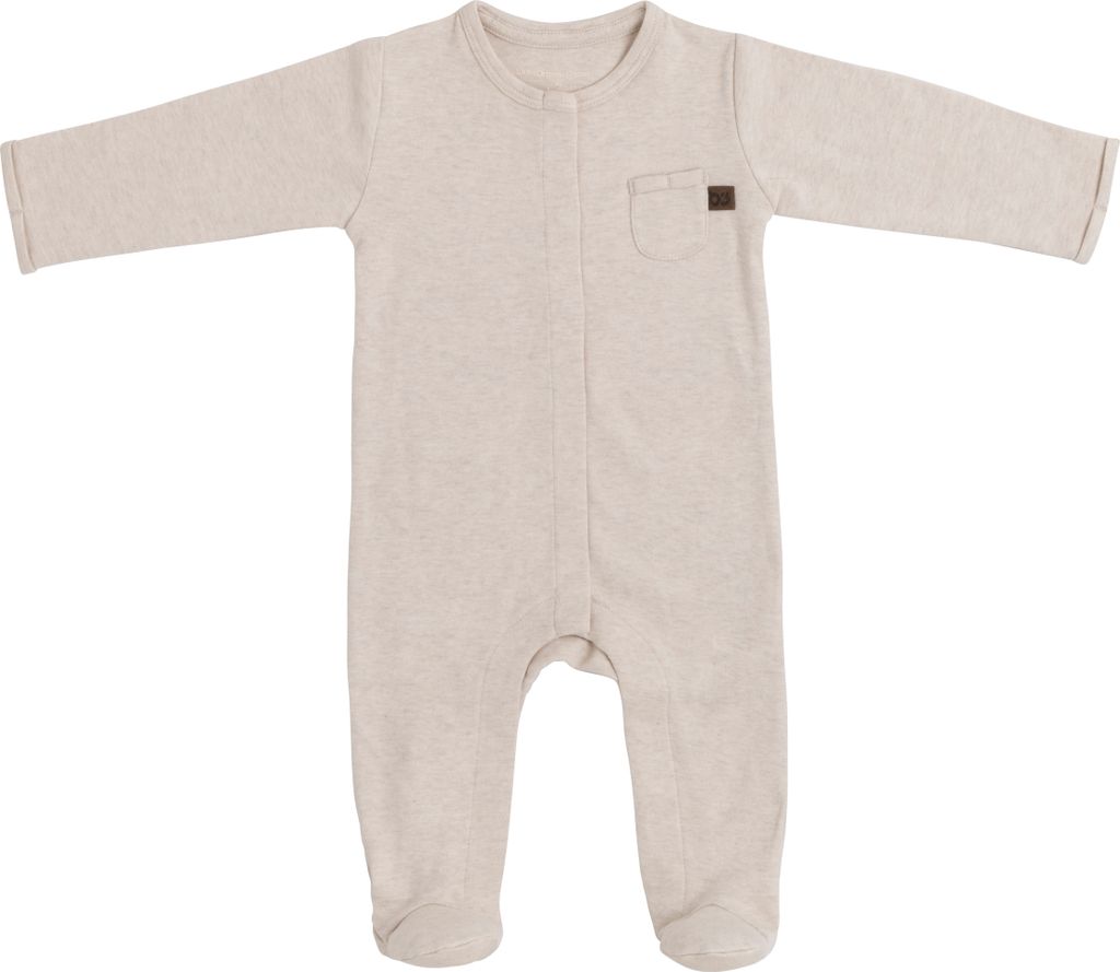 Baby's Only Strampler mit Füßen Melange - Warm Linen - 56 - 100% Baumwolle