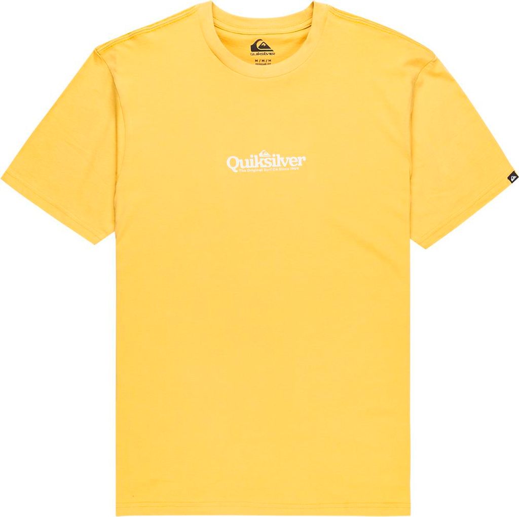Quiksilver Fineline Kurzarm-t-shirt Gelb S Mann Gelb S