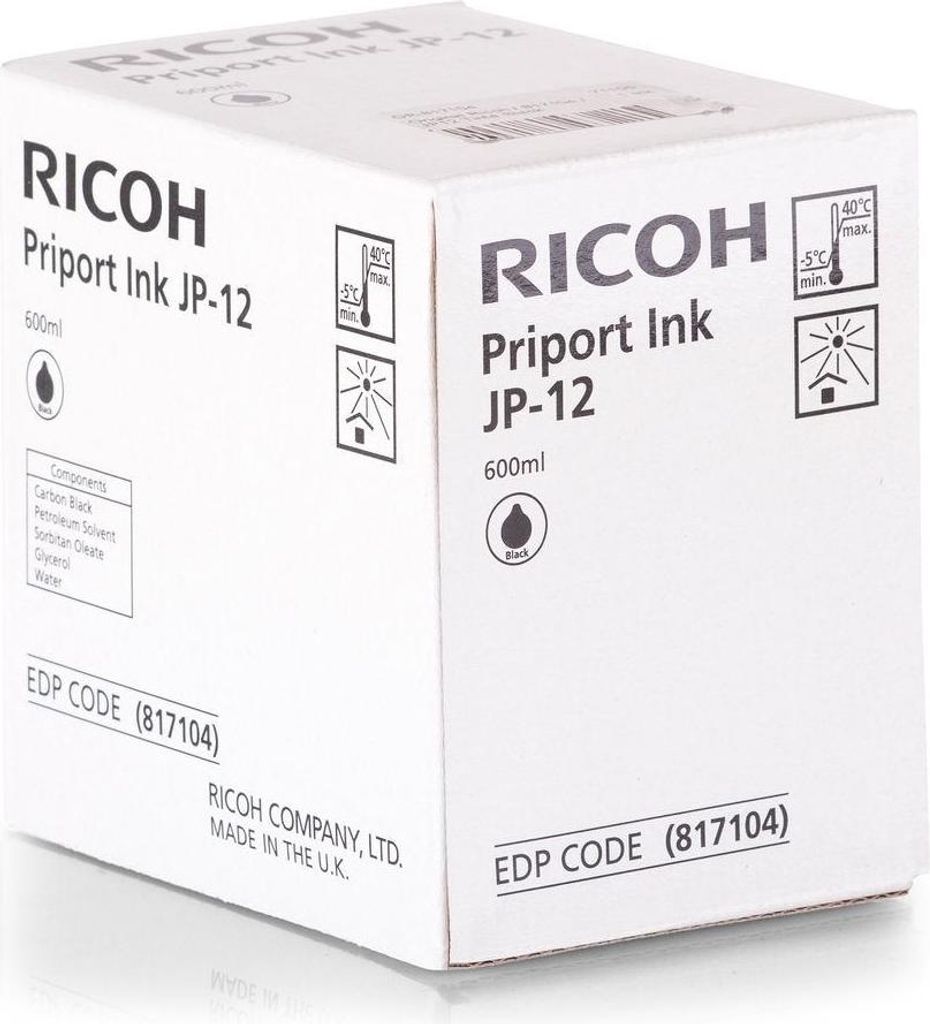 Ricoh JP12 - 600 ml - noir - recharge d'encre (contient 5 Image du produit 