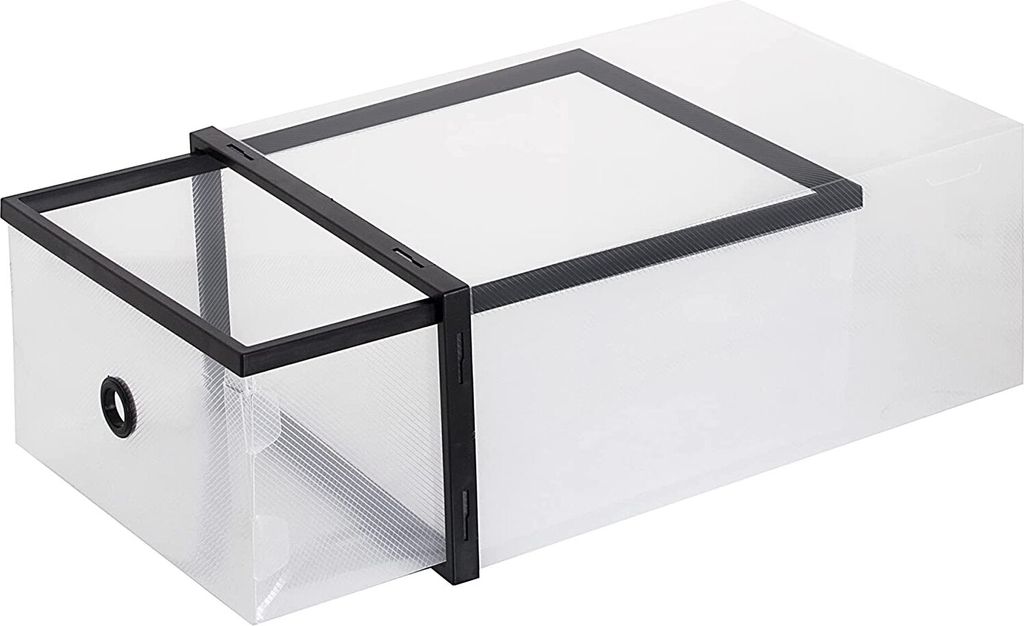 SPRINGOS Schuhbox Schuhkasten Schuhfach transparent Box Schuhkarton DIY Schuhschachtel Schubladenbox Regalfächer Frontbox mit aufklappbarem Frontd...