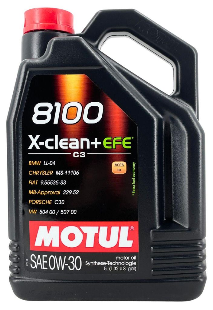Motul 8100 X-Clean + EFE 0W-30 5 Liter (111677) Produktbild 