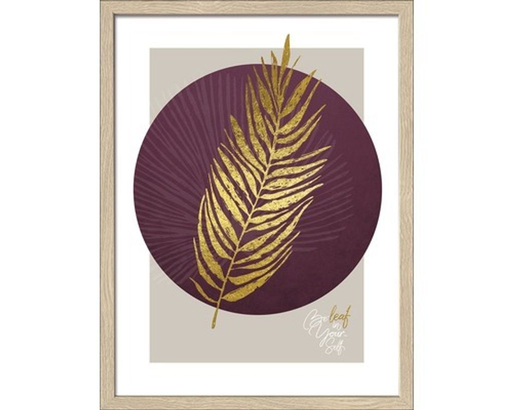 Gerahmtes Bild Golden Leaf IV 33x43 cm