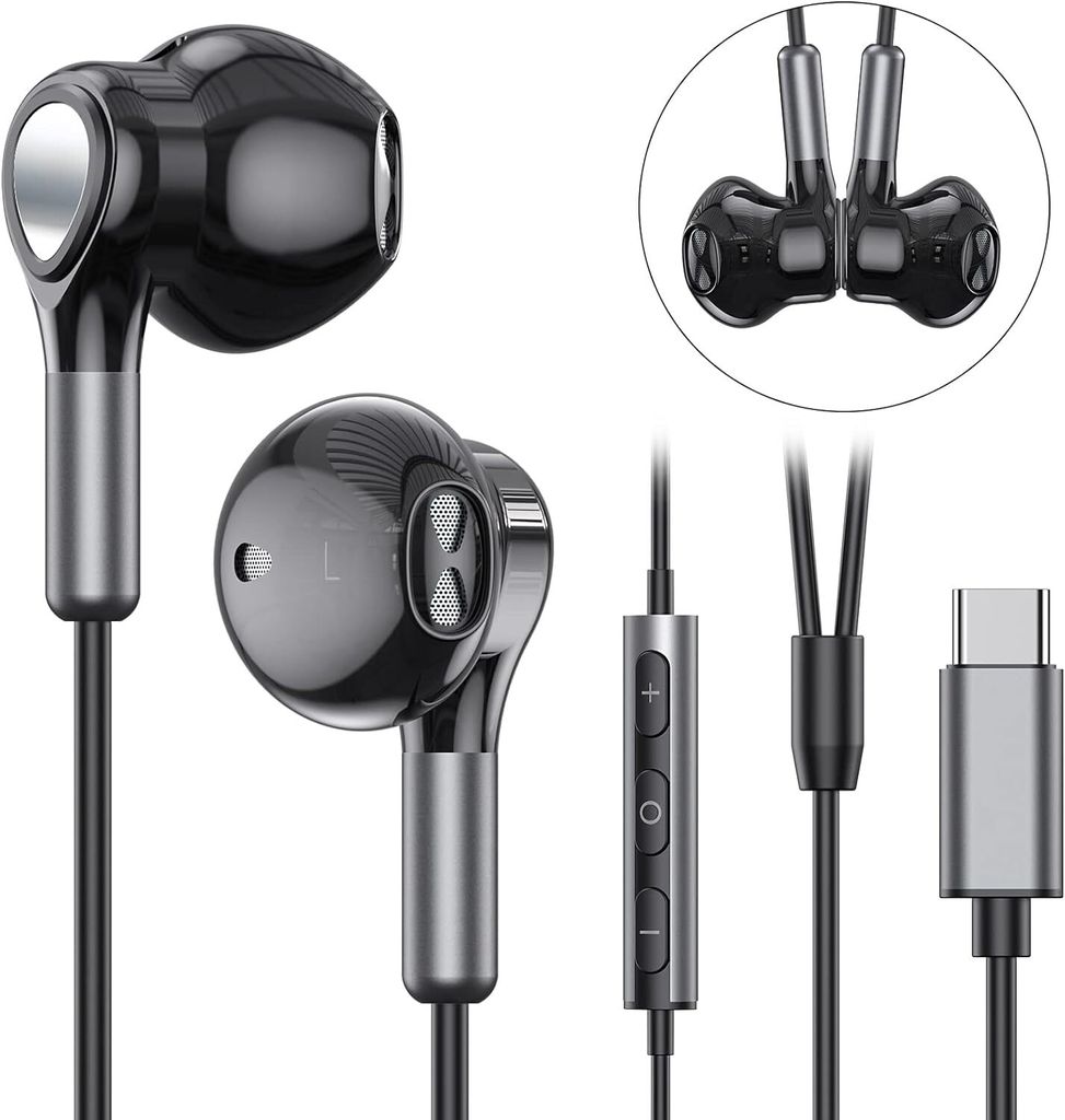 USB C kopfhörer mit Mikrofon In-Ear Kopfhörer für Samsung Galaxy iPad