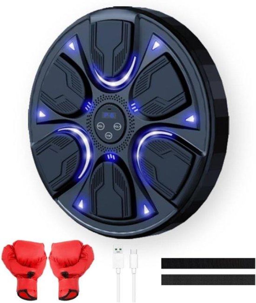 Musikalischer Boxschlagger für den Heimgebrauch - Wandmontiertes Boxgerät mit Bluetooth und LED-Effekten