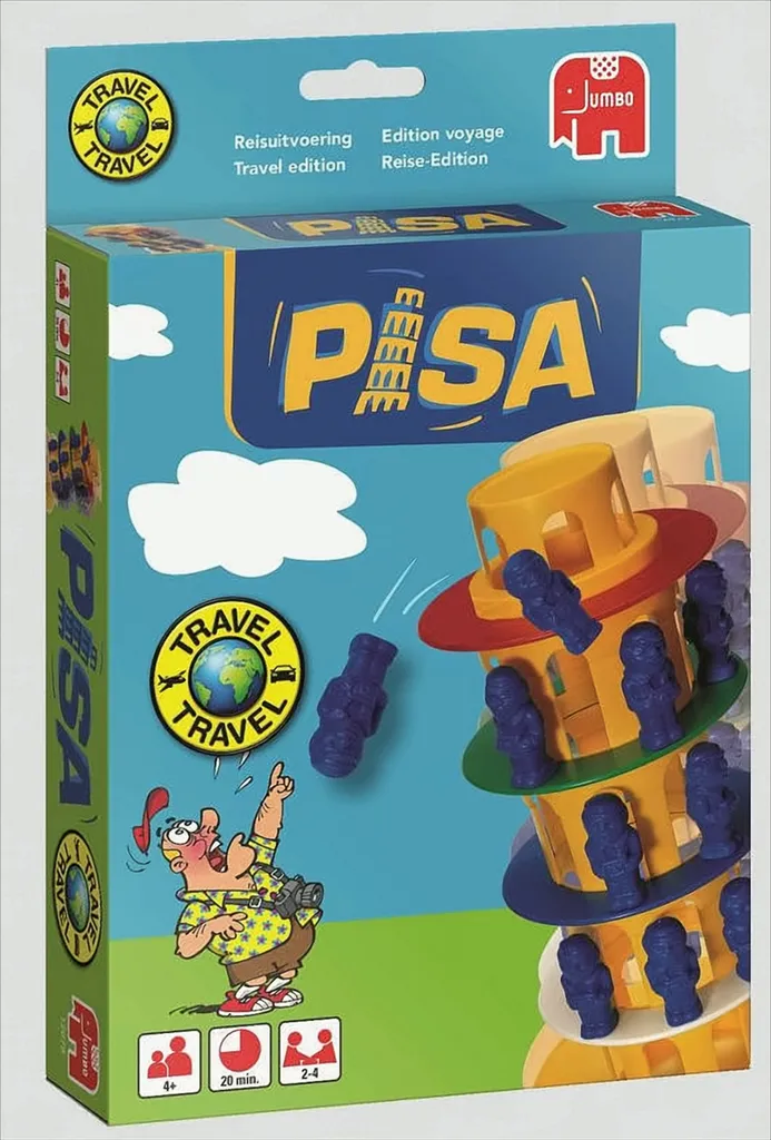 Jeu Travel Pisa Jumbo : Solution Anti-Ennui Compacte pour Enfants