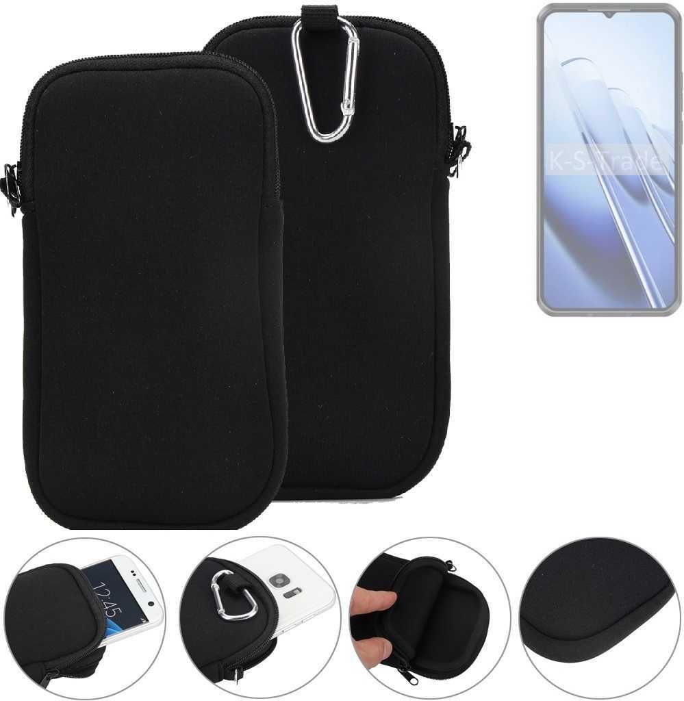 K-S-Trade Neopren-Hülle Handyhülle kompatibel mit Oukitel WP52 Schutzhülle Neoprenhülle Sleeve Schutz-Hülle Gürtel Tasche Case Holster