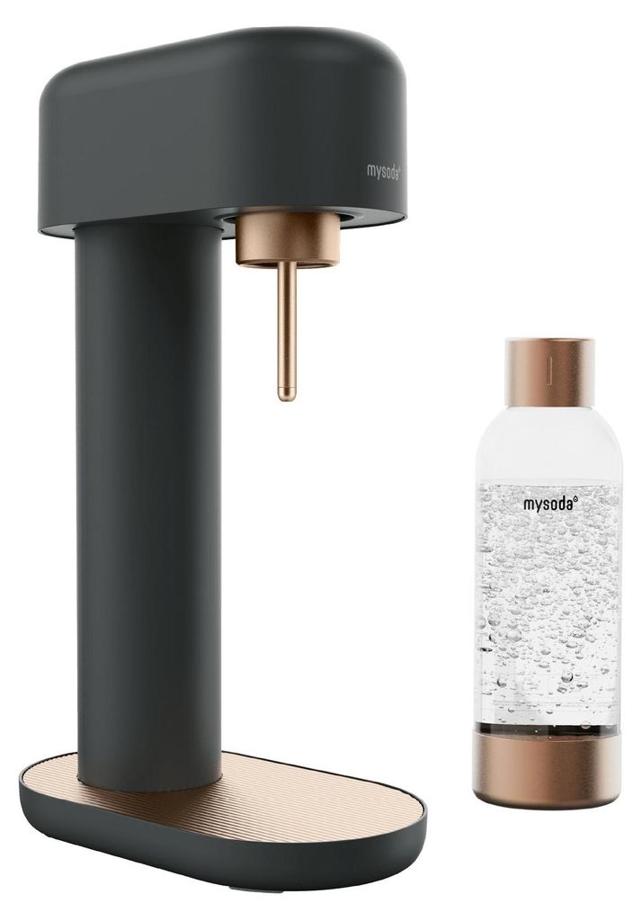 Mysoda Ruby 2,Design- Wassersprudler (Black/Copper) mit 1L Produktbild 