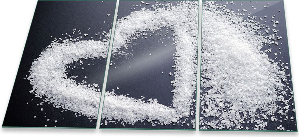 Herdabdeckplatte Abdeckung Glaskeramikfeld Abdeckplatte 3-Teilig 90x52 Herz Schutz