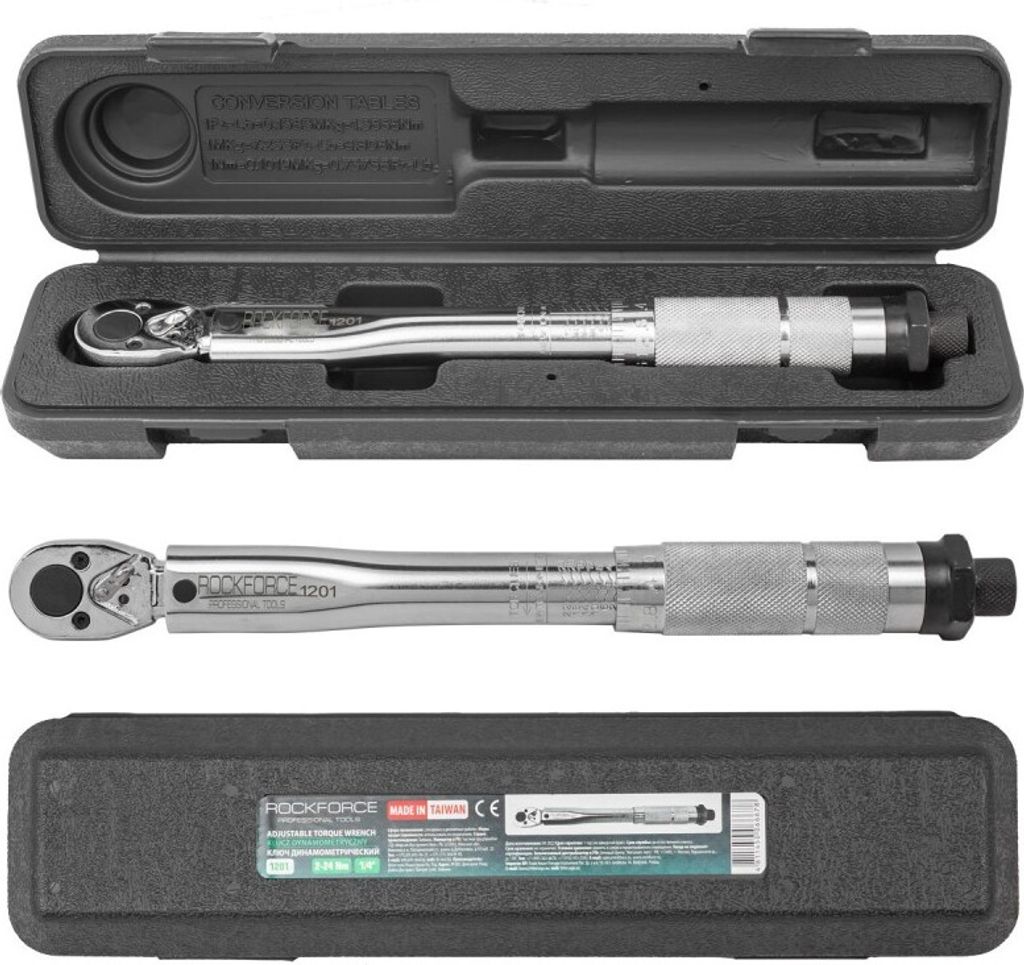 Rockforce Dynamometer-Schlüssel 1/4" 2-24Nm Produktbild 
