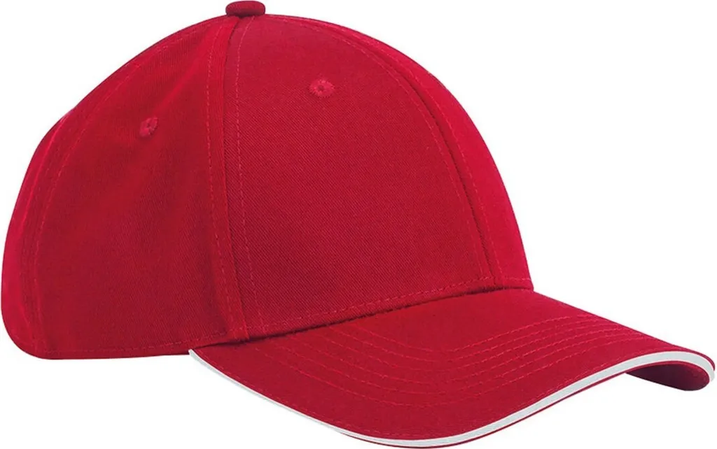 Cappello Sportivo Beechfield PC6997 Rosso | Visiera Sandwich Pro