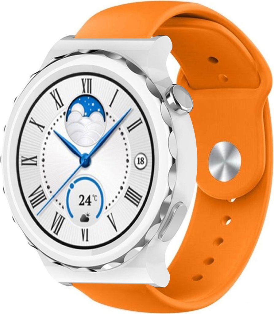 Strap-it Huawei Watch GT 3 Pro 43mm Sportarmband (Orange)