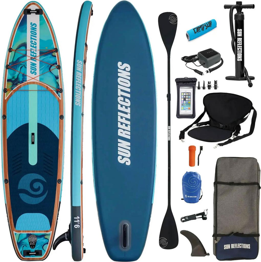 Aufblasbares SUP-Board Sun Reflections XXL 11'6" SUPER COMBO