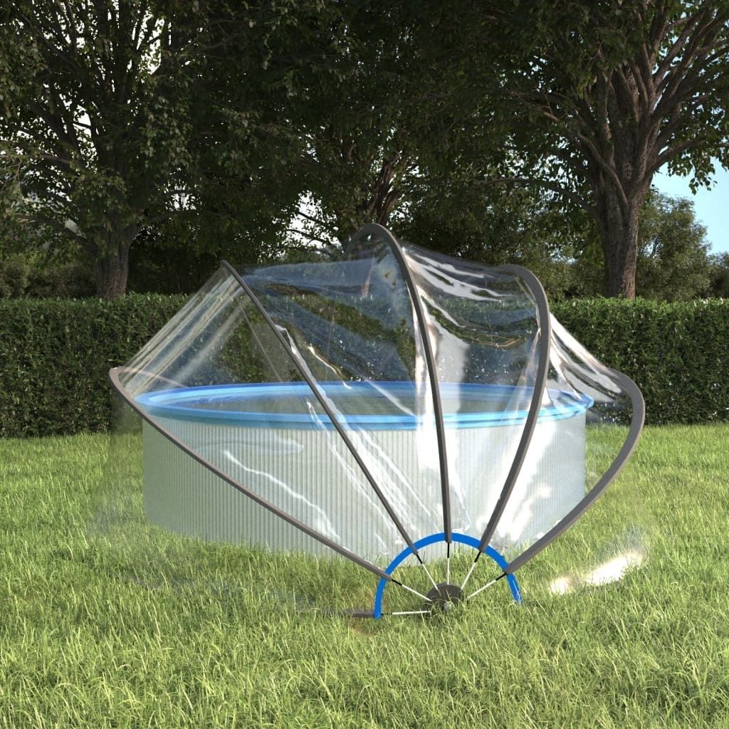 The Living Store Pool-Kuppel Rund 376x188 cm PVC
