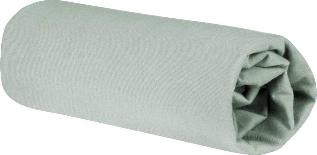 roba Spannbettlaken für Kindermatratzen 60 x 120 cm und 70 x 140 cm, Single Jersey, 100 % Baumwolle, frosty green