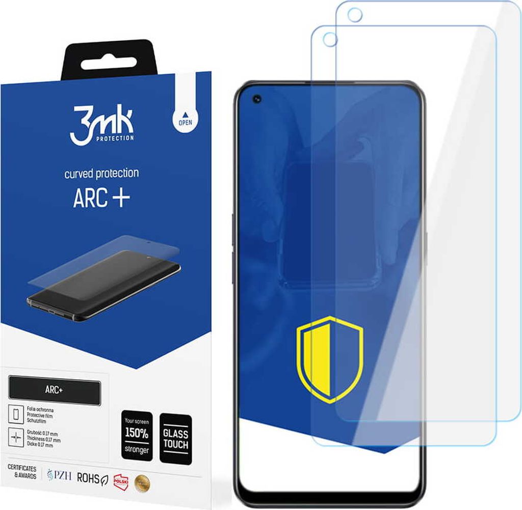 3mk Display Schutzfolie ARC+ für Realme 9 4G 0,17mm Self-Heal (2 Stück)