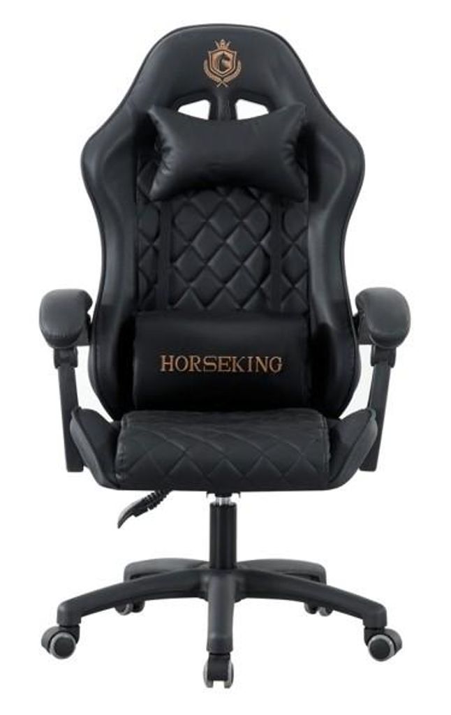 Fauteuil gaming HorseKing avec repose-pieds pivotant pour Image du produit 