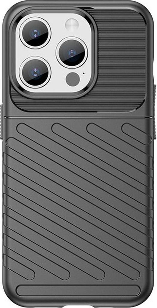 Gepanzerte Thunder Bumper Handy Hülle kompatibel mit iPhone 15 Plus Schwarz
