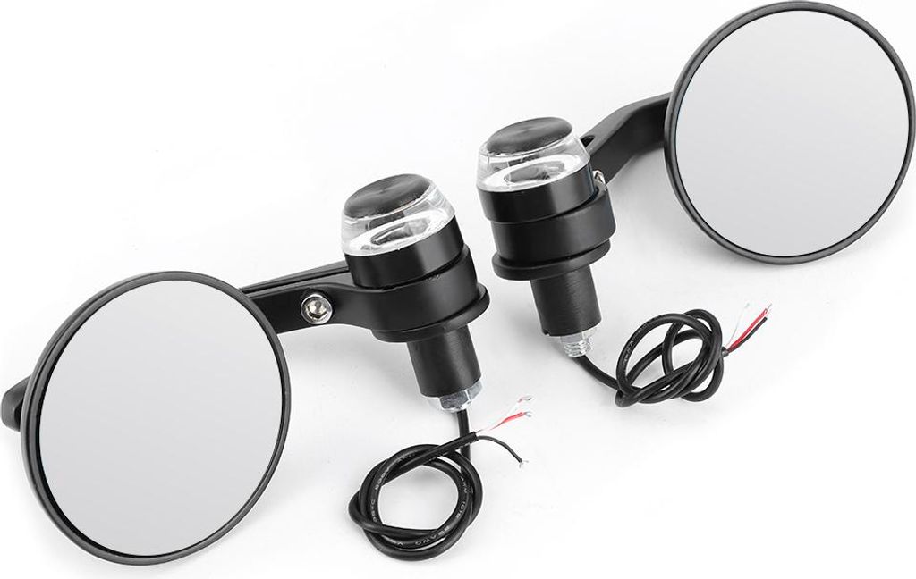 2ks 22mm 7/8in koniec riadidiel okrúhle spätné zrkadlá s Obrázok produktu 