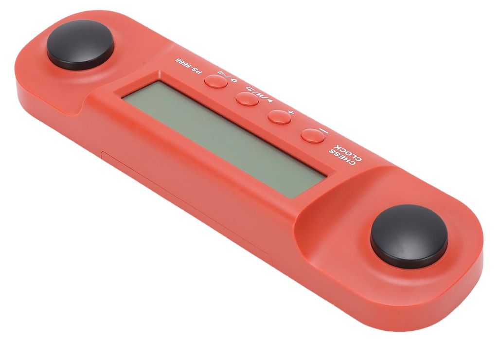 Digitale Schachuhr mit Countdown-Funktion – tragbare Uhr für Schach mit LCD-Display, reisefreundlich für Turniere und Training, rot