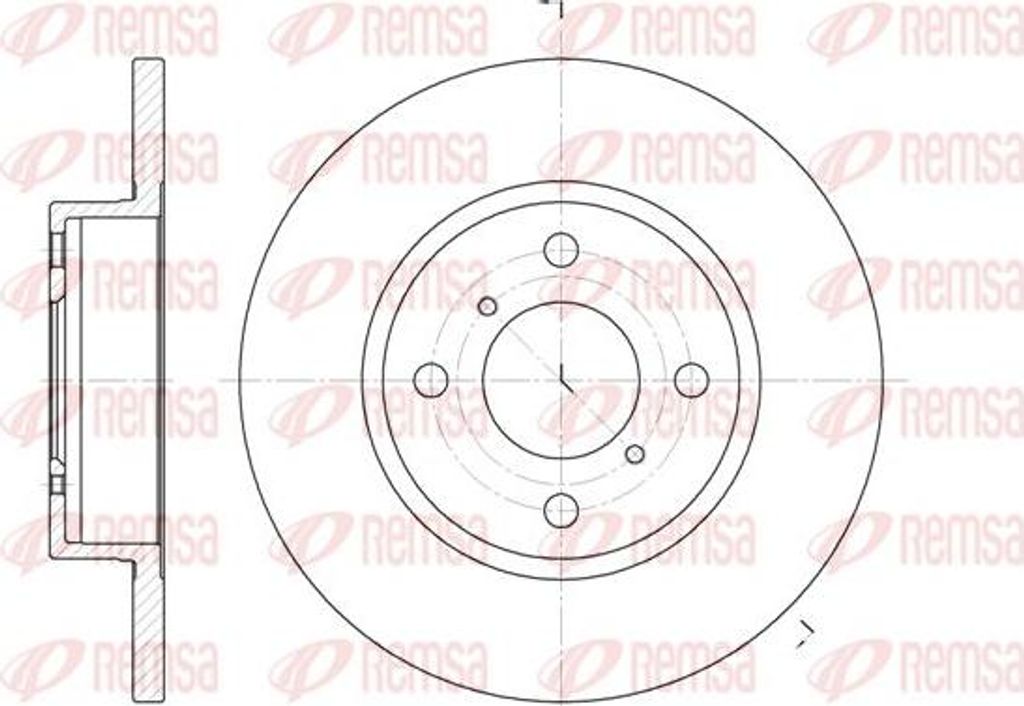 REMSA 6621.00 Bremsscheibe OE 4700711 kompatibel mit Agila A