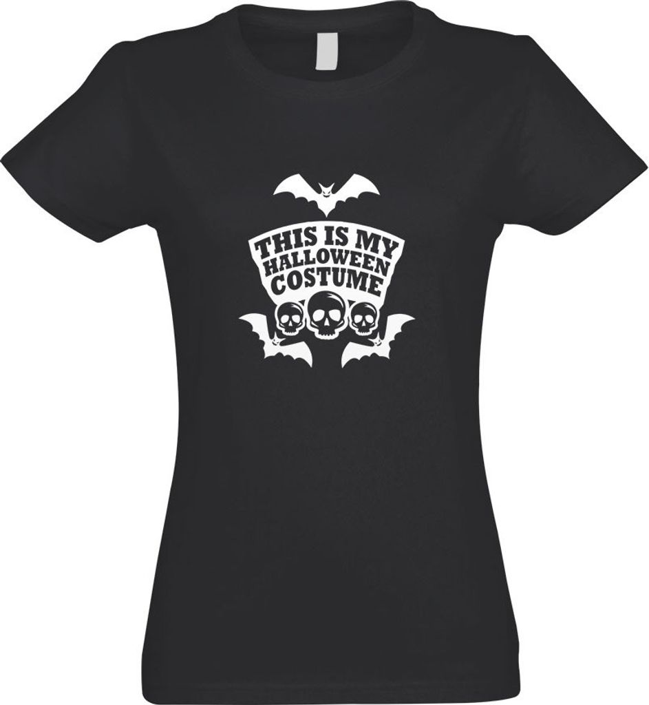 Kiwistar - T-Shirt tailliert - Damen - Graphit - My Halloween Costume II - mit Motiv Bedruckt - Funshirt Design - Sport - Freizeit - Damen - L