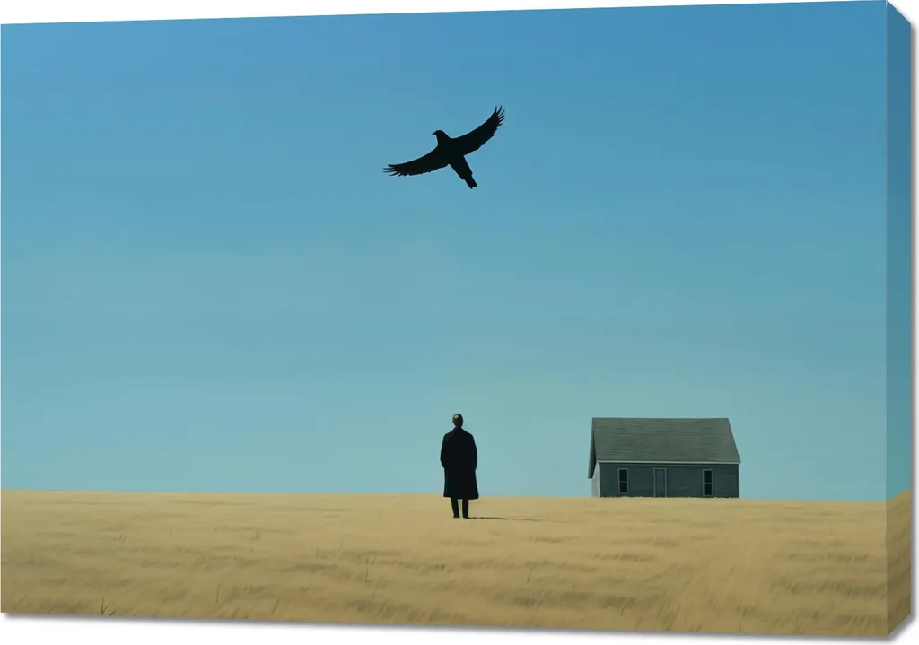 Tableau Seul et libre 100 x 70 cm - Habiller un grand mur avec élégance