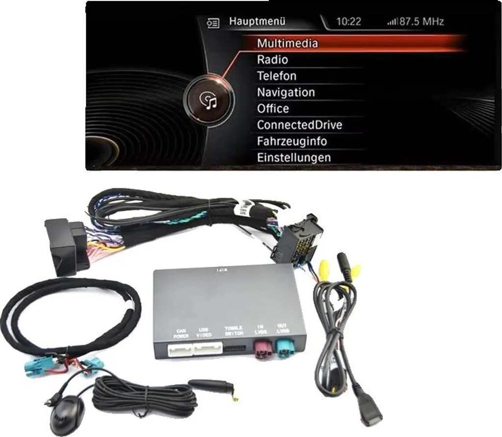 Interface CarPlay et Android Auto sans fil pour système BMW NBT Luxe