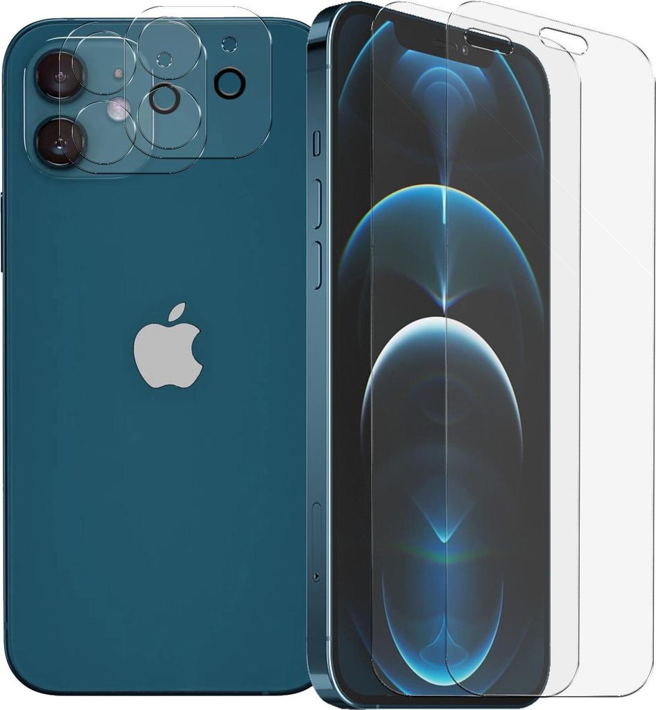 Vetro blindato per Apple iPhone 12 pellicola protettiva 2x Immagine del prodotto 