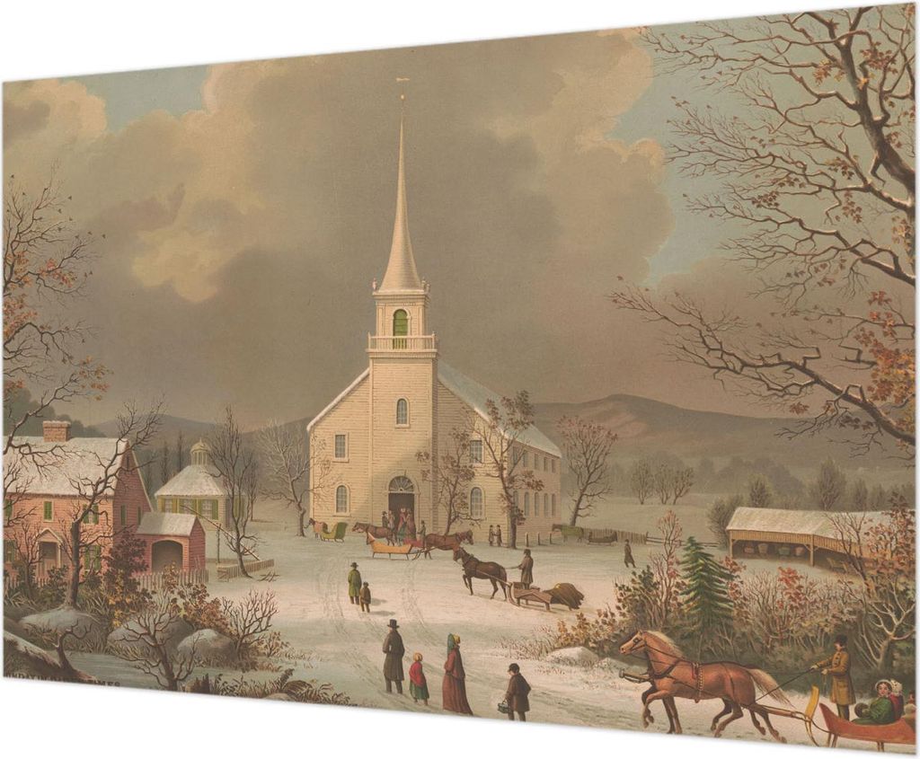 Wandtapete - Dekorative Tapete für Wohnzimmer - Tapetenfolie für Wanddekoration - 312x219 cm - Winterlandschaft
