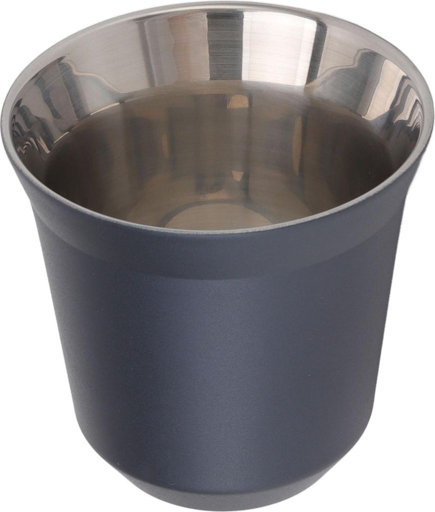 304 Edelstahl Kaffeebecher doppelwandig isoliert Kaffee Tee Tasse thermische Isolierung Becher für Häuser Camping dunkelblau 80ml