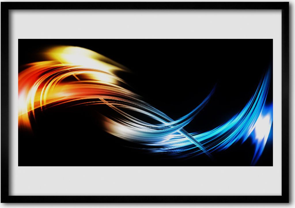 Bild 100x70 MDF-Rahmen Wandkunst Abstrakte Kunst Graphics