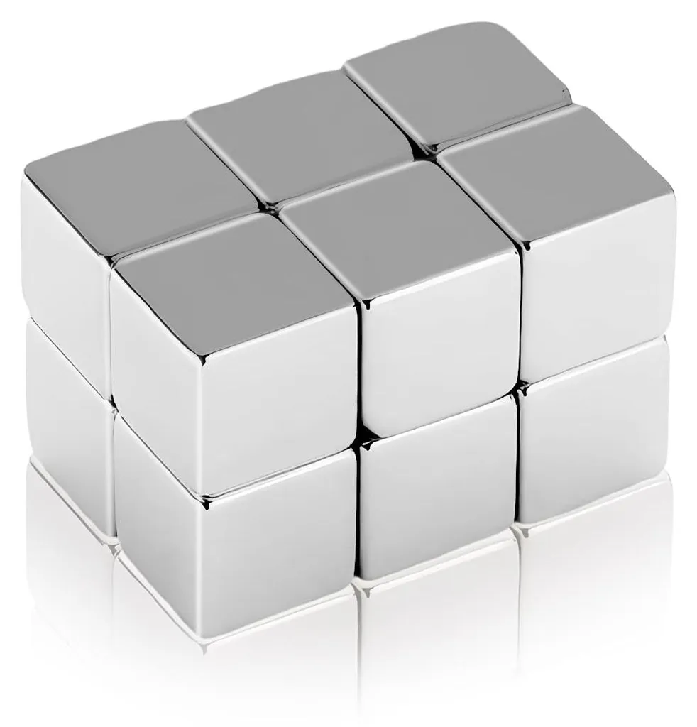 Cubes Magnétiques en Néodyme Lot de 12 Pièces pour Tableaux et Frigos