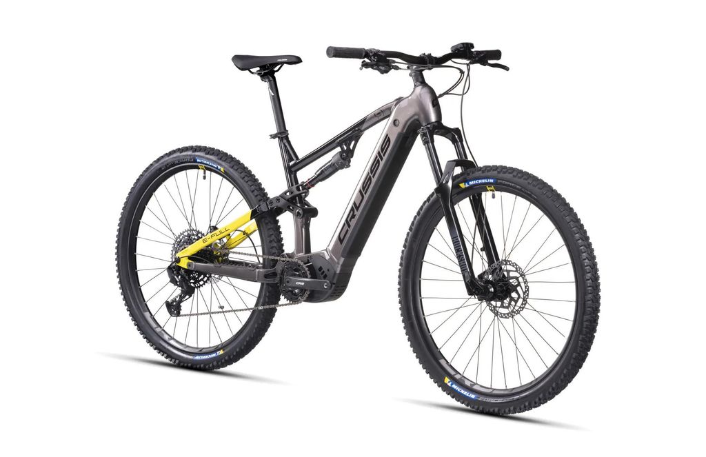 29 Zoll Fully Elektrofahrrad MTB Modell e-Full 9.10-(720Wh) 2025 Crussis 20Ah 95Nm Rahmenhöhe 19" (47 cm) Grau/Matt