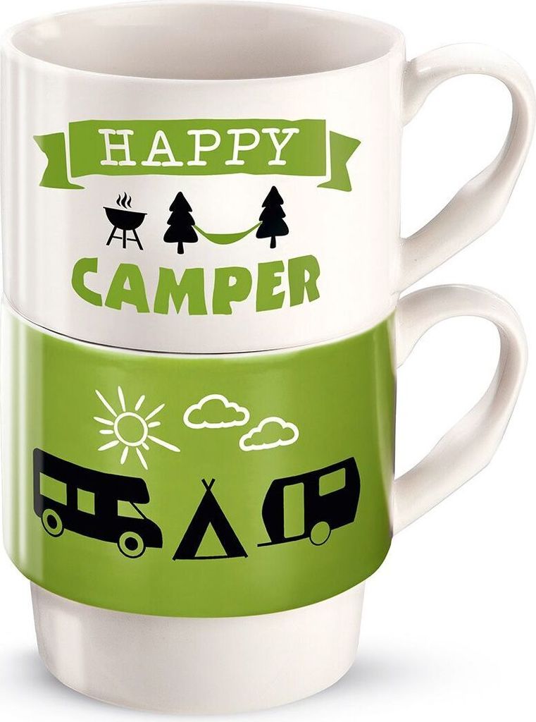 Gilde Porzell 2-częściowy kubek "Camper" VE 6 44173 Zdjęcie produktu 