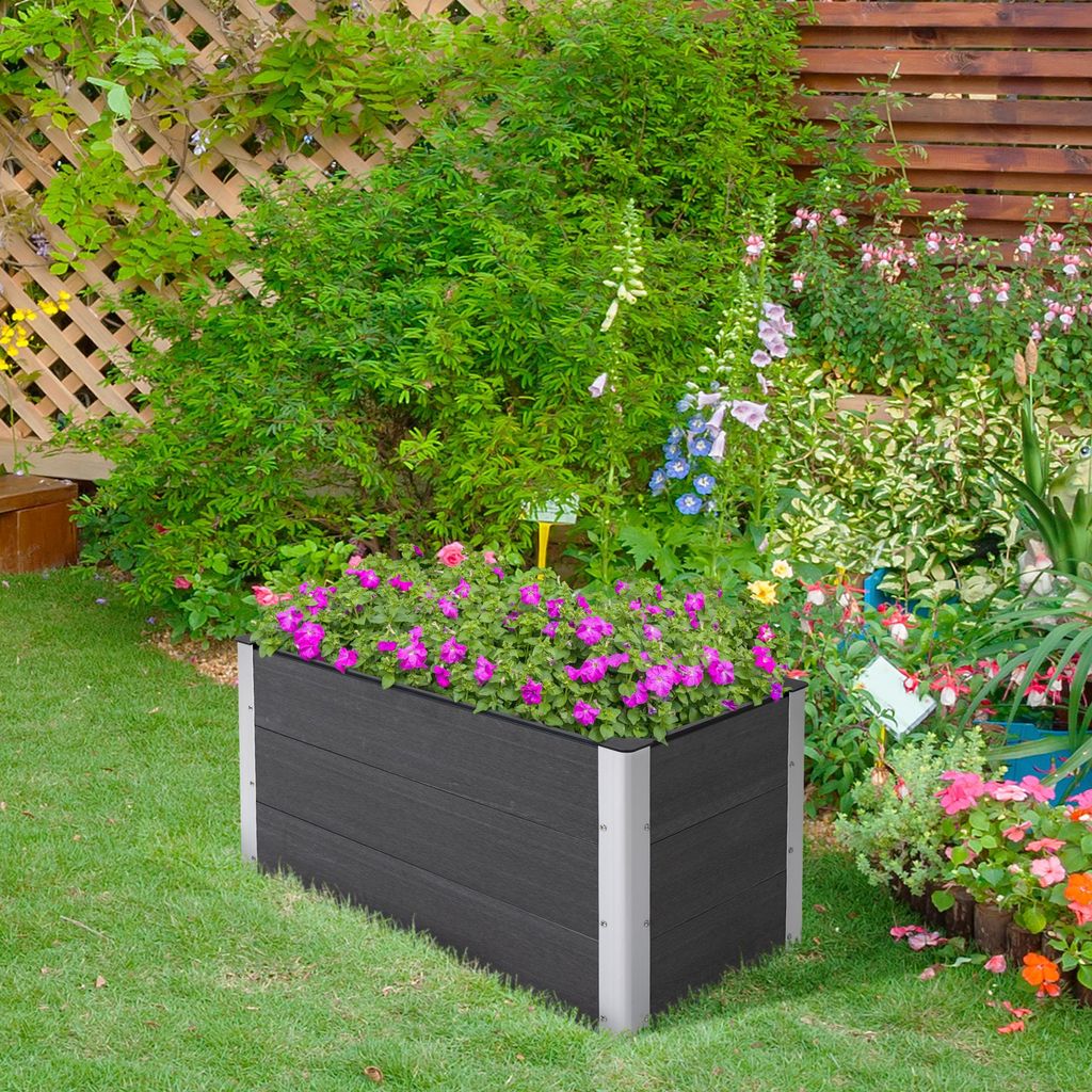 Jardinière surélevée en WPC et aluminium, résistante aux Image du produit 