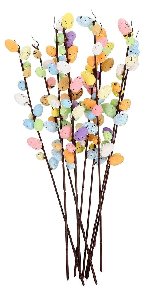 10 Stück Künstliche Frühlingszweige mit 13 Gabeln für Dekoration von Blumenarrangements und Bastelbedarf
