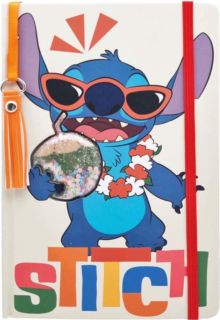 Notizbuch mit Glitzer sticken