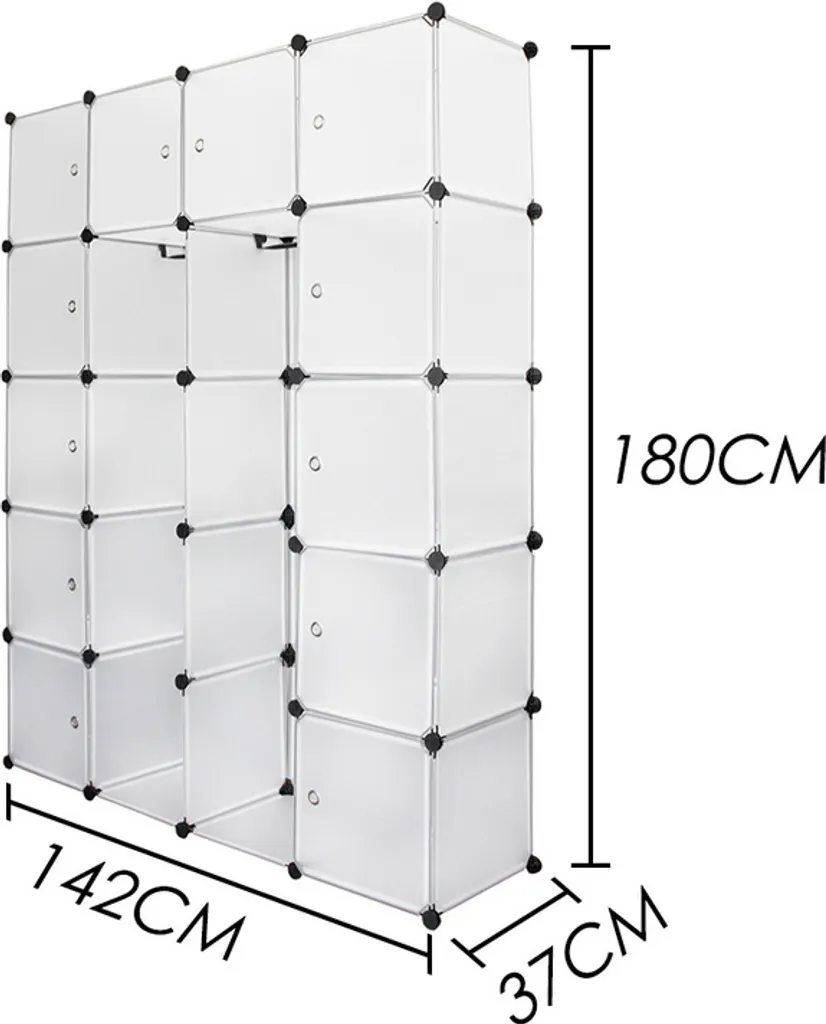 Système d'étagères DIY robuste 20 boîtes modulables Blanche Neige - 2