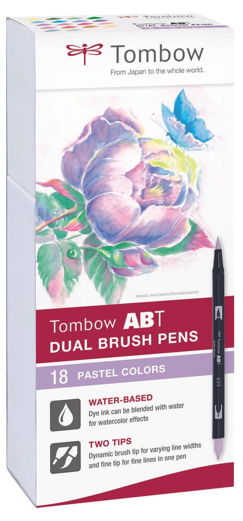 Tombow Brushpen Set Pastellfarben - 18 Stück kreative Produktbild 
