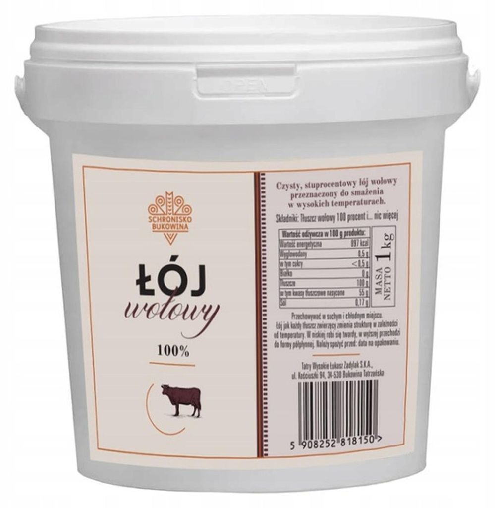 Graisse de bœuf 1 kg – Schronisko Bukowina Image du produit 