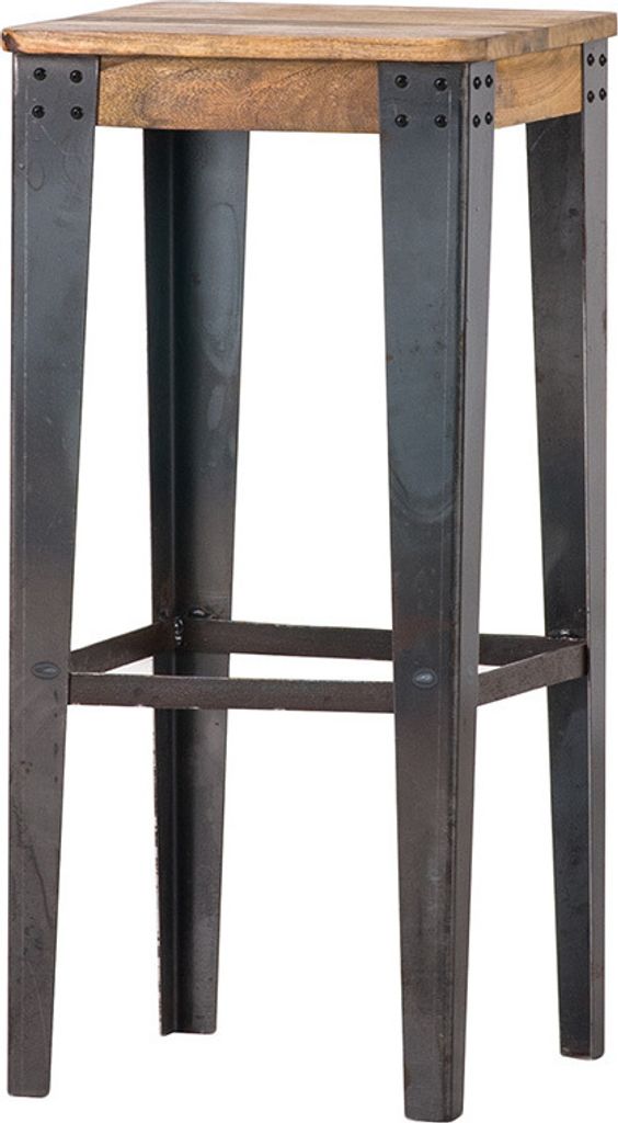 Miliboo - Industrieller Barhocker MADISON Stahl und Holz 75 cm
