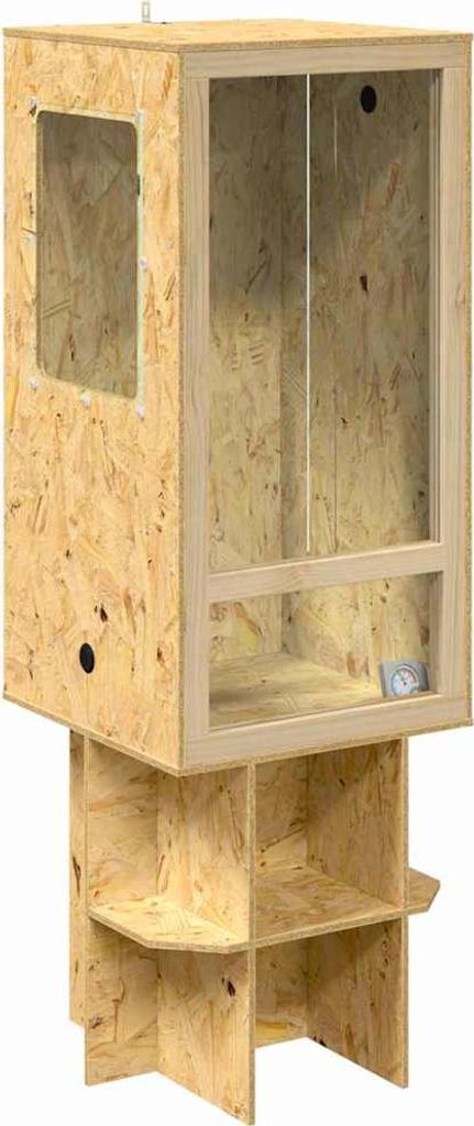 vidaXL Terrario marrone 50 x 50 x 150 cm OSB Immagine del prodotto 