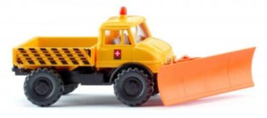 Wiking LKW MB Unimog U 406 mit Schneepflug PTT 037110
