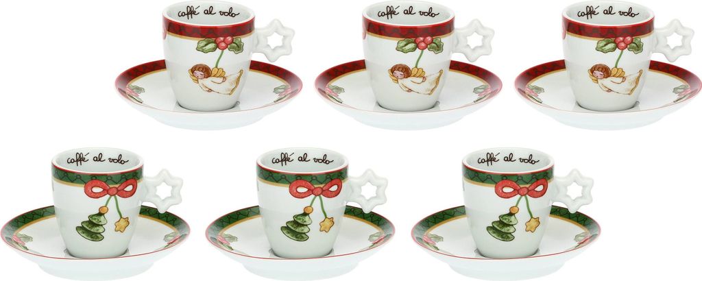 Thun Set mit 6 Espressotassen Magico Natale P4466P00/Abverkauf nur solange Vorrat reicht