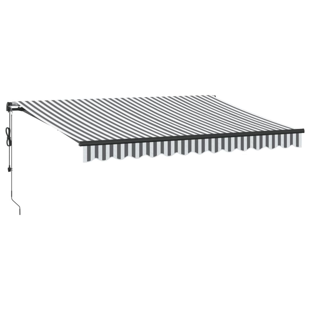 vidaXL Markise Automatisch Anthrazit und Weiß 350x250 cm