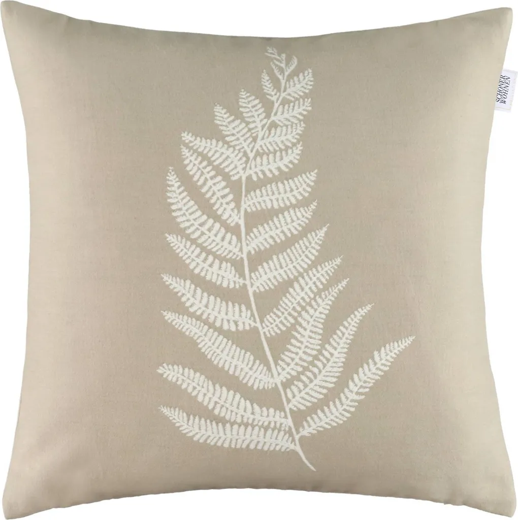Housse de coussin carrée 45x45 en tissu beige pour canapé et chambre